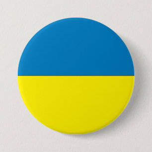Badge Rond 7,6 Cm Drapeau Ukraine