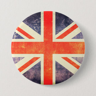 Badge Rond 7,6 Cm Drapeau vintage d'Union Jack