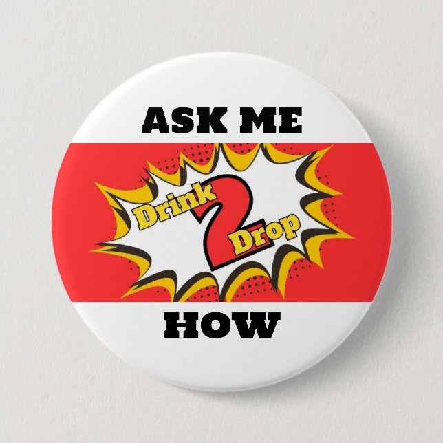 Badge Rond 7,6 Cm Drink2Drop (Devant)