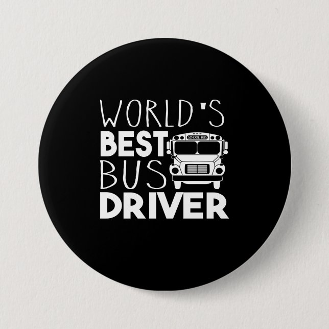 Badge Rond 7,6 Cm Driver du Meilleur Bus (Devant)