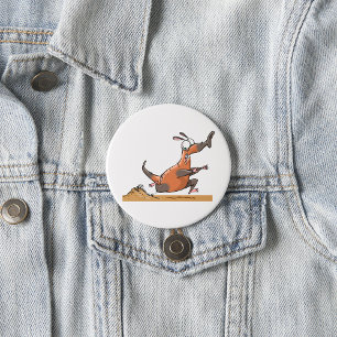 Badge Rond 7,6 Cm Drôle Anteater Cartoon Quirky Running Animal