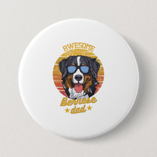 Badge Rond 7,6 Cm Drôle Bernese Mountain Amoureux des chiens Cadeau