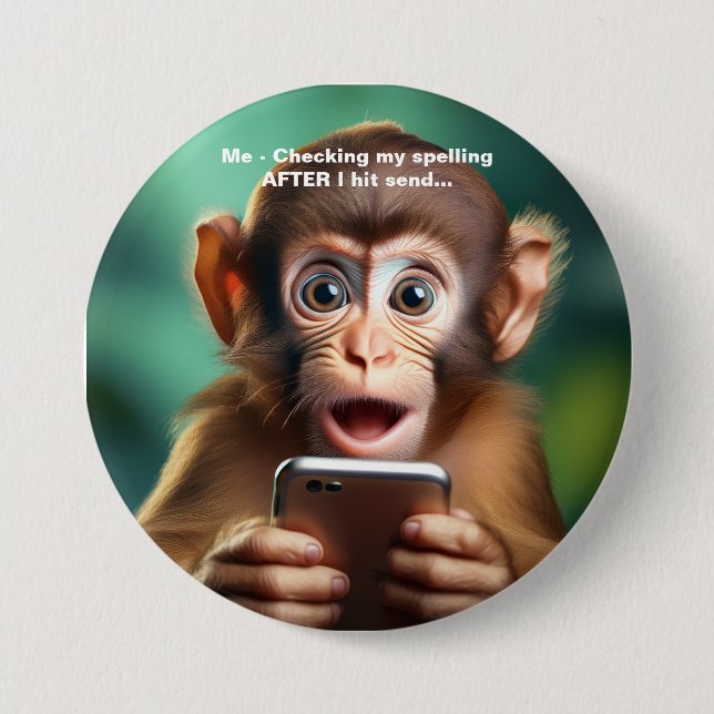 Badge Rond 7,6 Cm Drôle - Conçu pour ceux qui ont la dyslexie (Devant)