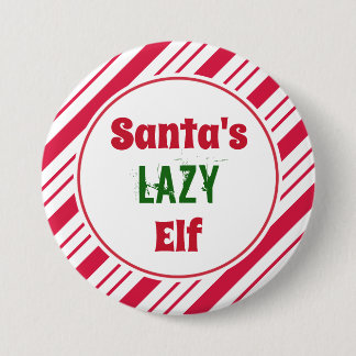 Badge Rond 7,6 Cm Drôle Lazy Elf Button Pin