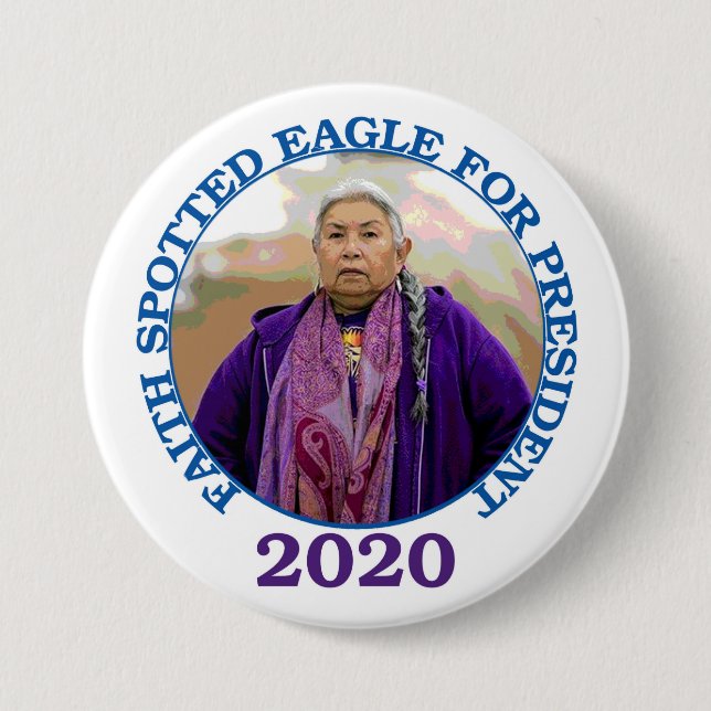 Badge Rond 7,6 Cm Eagle repéré par foi pour le président 2020 (Devant)