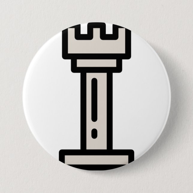 Badge Rond 7,6 Cm échecs (Devant)
