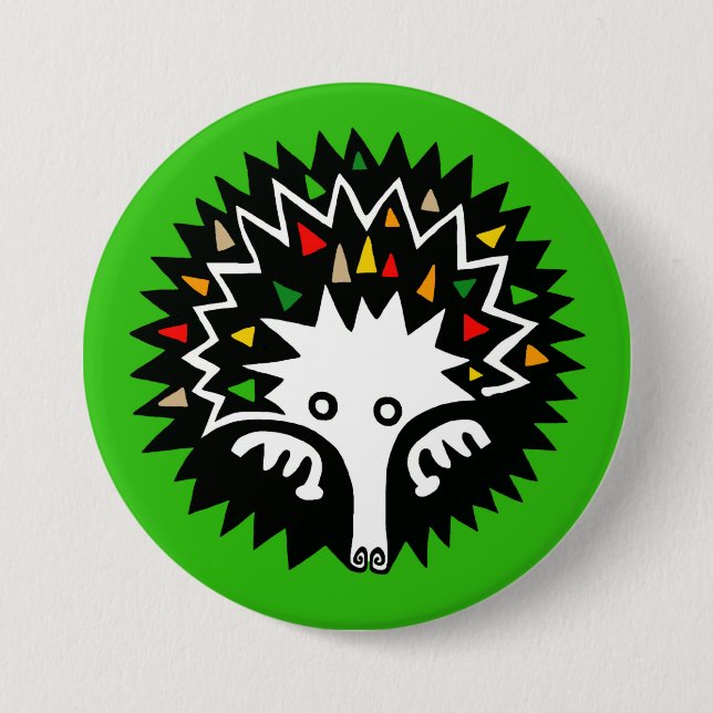 Badge Rond 7,6 Cm Echidna Button (Devant)