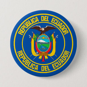 Badge Rond 7,6 Cm Ecuador Round Emblem