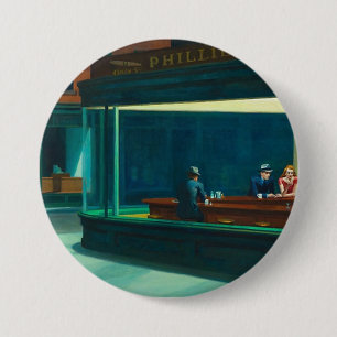 Badge Rond 7,6 Cm Edward Hopper
