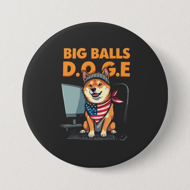Badge Rond 7,6 Cm Efficacité du ministère des Doges (Devant)