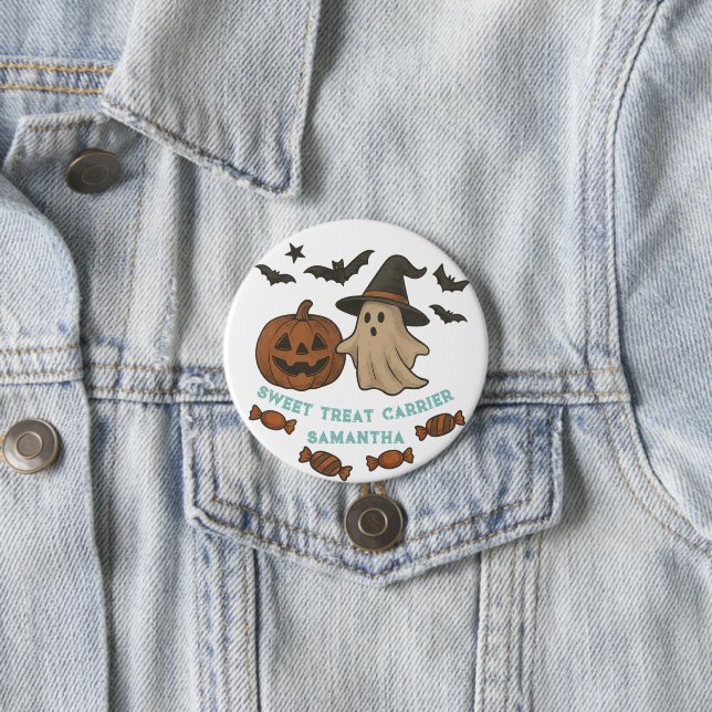 Badge Rond 7,6 Cm Éffrayant Halloween Fourre-tout - Fantômes, chauve (En situation)