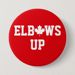 Badge Rond 7,6 Cm Elbows Up Canada
