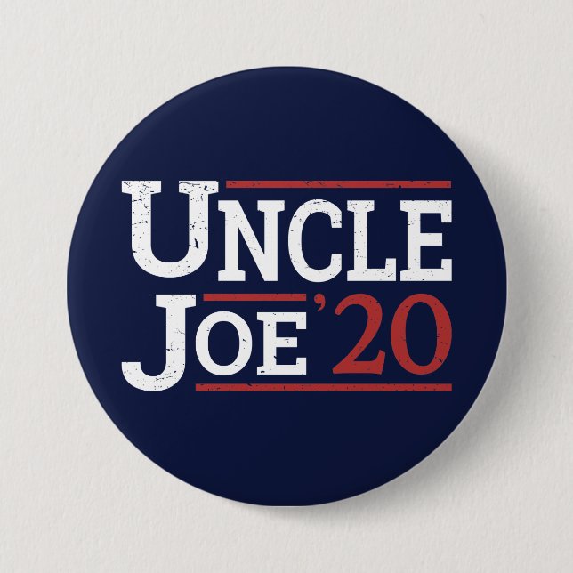 Badge Rond 7,6 Cm Élection 2020 - Oncle Joe (Devant)