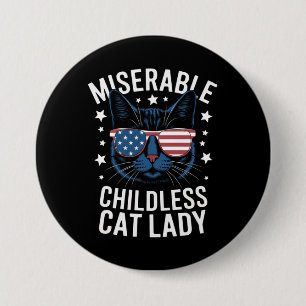 Badge Rond 7,6 Cm Élection 2024 Féministe sans enfants Voting dame a