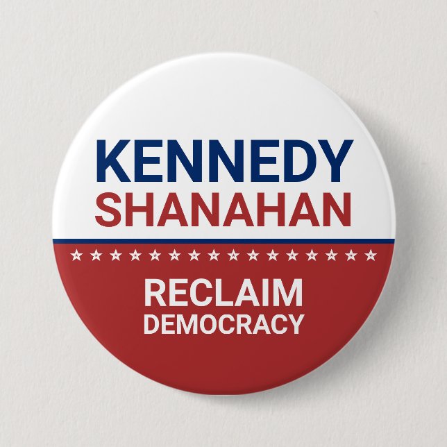 Badge Rond 7,6 Cm Élection de Kennedy Shanahan 2024 (Devant)