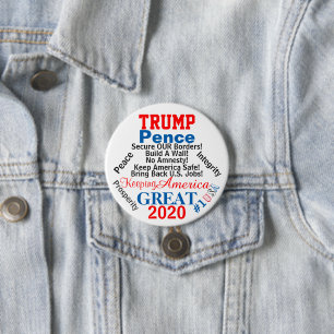 Badge Rond 7,6 Cm Élection présidentielle de Trump en 2020