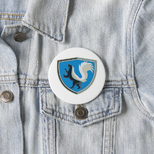 Badge Rond 7,6 Cm Élégant Emblème Skunk Faune Inspiré Crest