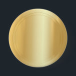 Badge Rond 7,6 Cm Élégant Modèle vierge Ajouter votre texte Gold Loo<br><div class="desc">Élégant Modèle Vierge Ajouter Votre Texte Gold Look Round Bouton.</div>