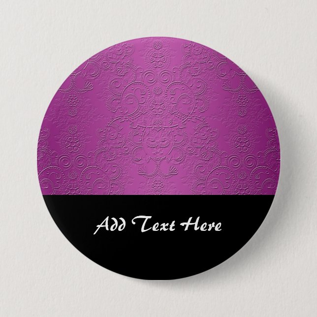 Badge Rond 7,6 Cm Élégant Violet (Devant)