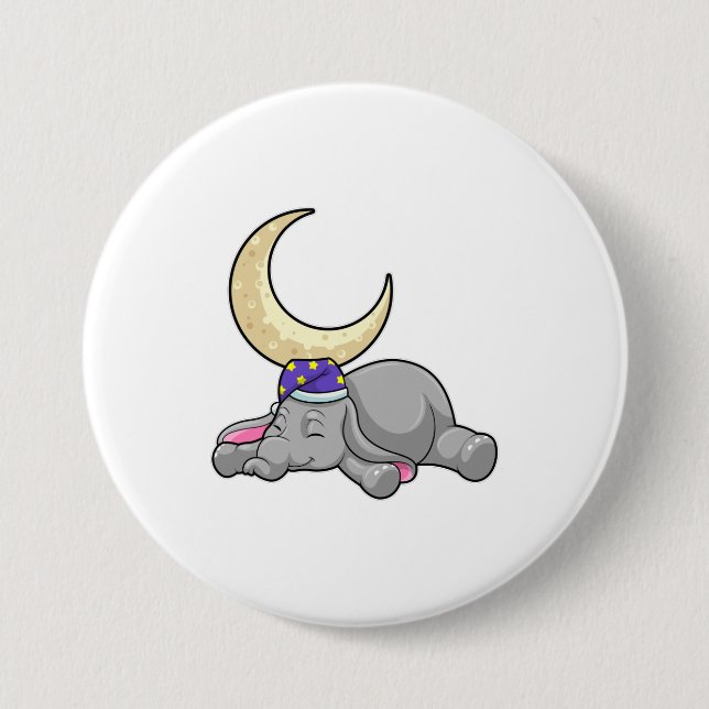 Badge Rond 7,6 Cm Elephant (Devant)