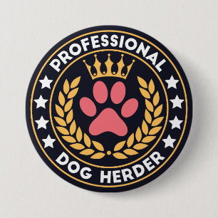 Badge Rond 7,6 Cm éleveur de chiens professionnel