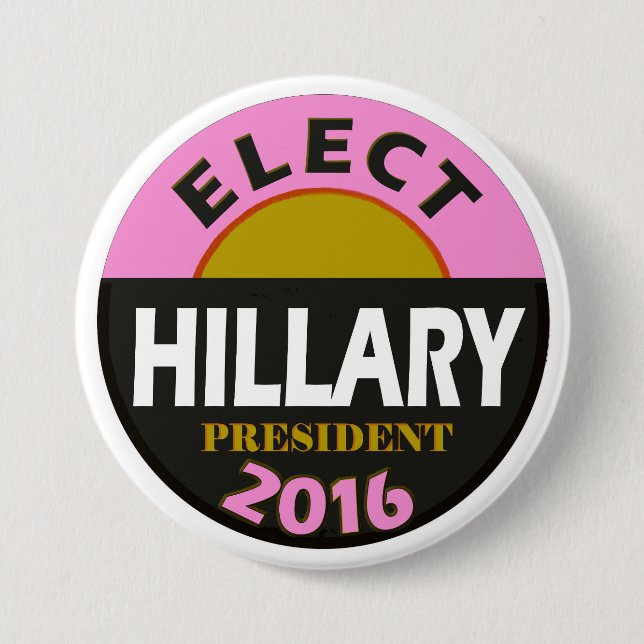 Badge Rond 7,6 Cm Élisez Hillary 2016 (Devant)