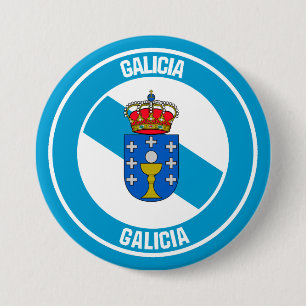 Badge Rond 7,6 Cm Emblem rond de Galice
