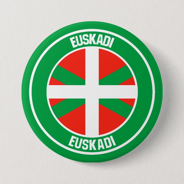 Badge Rond 7,6 Cm Emblem rond País Vasco (Devant)