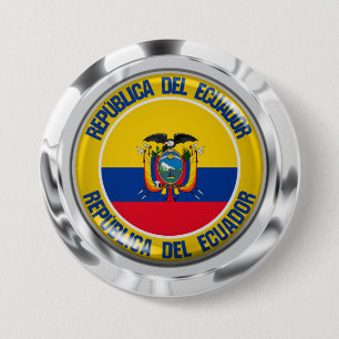 Badge Rond 7,6 Cm Emblème autour de l'Equateur