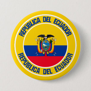 Badge Rond 7,6 Cm Emblème autour de l'Equateur