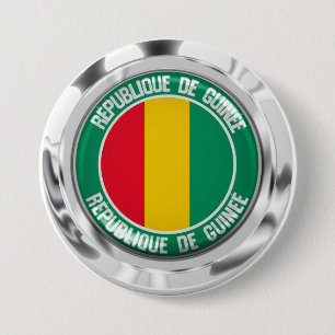 Badge Rond 7,6 Cm Emblème de la Guinée