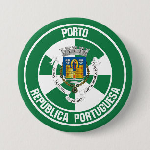 Badge Rond 7,6 Cm Emblème de Porto Round