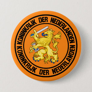 Badge Rond 7,6 Cm Emblème de ronde Pays-Bas