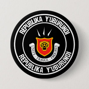 Badge Rond 7,6 Cm Emblème du Burundi