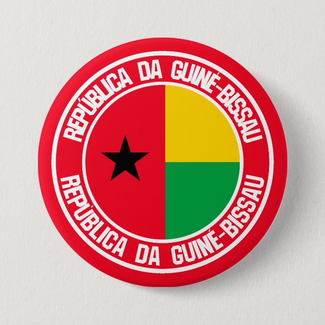 Badge Rond 7,6 Cm Emblème du cycle de Guinée-Bissau (Devant)