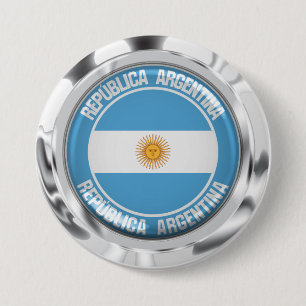 Badge Rond 7,6 Cm Emblème du cycle de l'Argentine