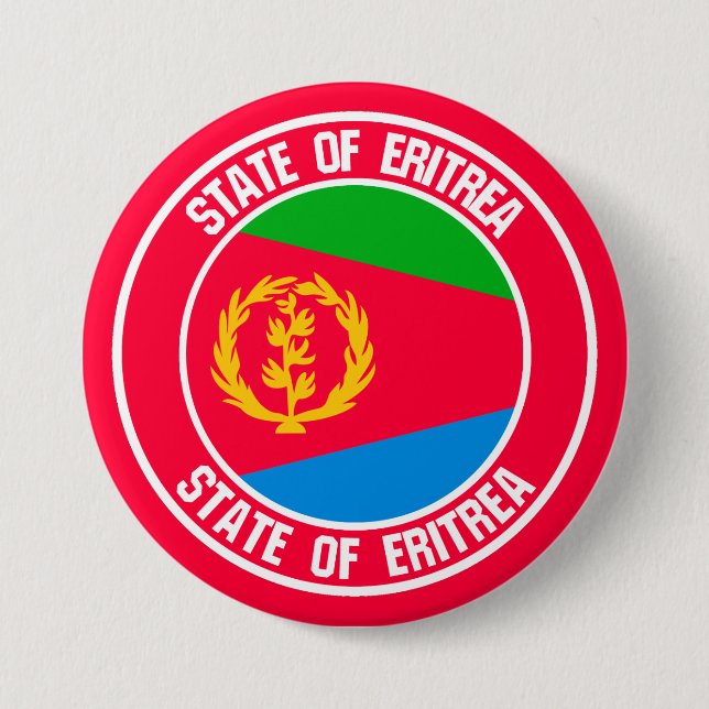 Badge Rond 7,6 Cm Emblème du cycle de l'Érythrée (Devant)