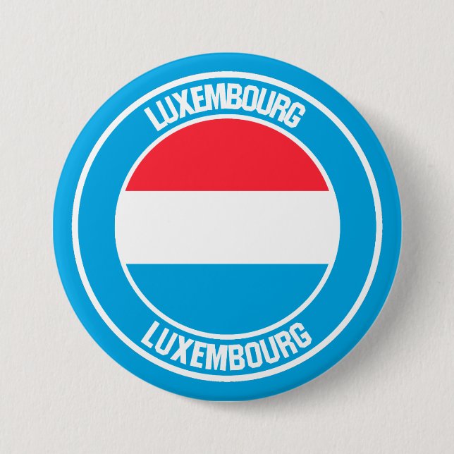 Badge Rond 7,6 Cm Emblème du cycle de Luxembourg (Devant)
