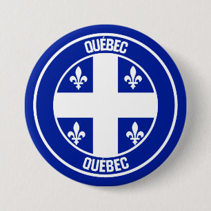 Badge Rond 7,6 Cm Emblème du Cycle de Québec