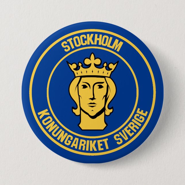 Badge Rond 7,6 Cm Emblème du cycle de Stockholm (Devant)