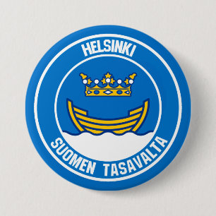 Badge Rond 7,6 Cm Emblème du cycle d'Helsinki
