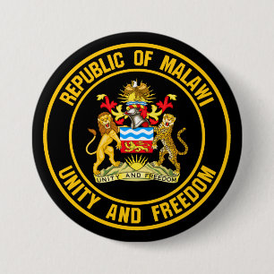 Badge Rond 7,6 Cm Emblème du cycle du Malawi