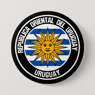 Badge Rond 7,6 Cm Emblème du Cycle d'Uruguay
