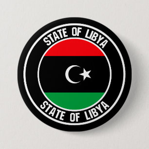 Badge Rond 7,6 Cm Emblème du cycle libyen