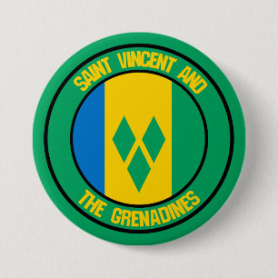 Badge Rond 7,6 Cm Emblème du cycle Saint-Vincent-et-les Grenadines