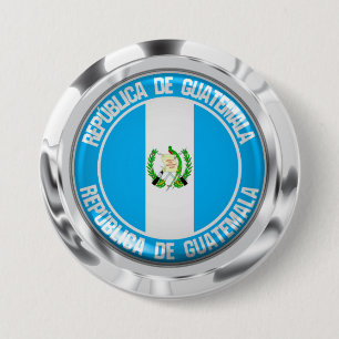 Badge Rond 7,6 Cm Emblème du Guatemala