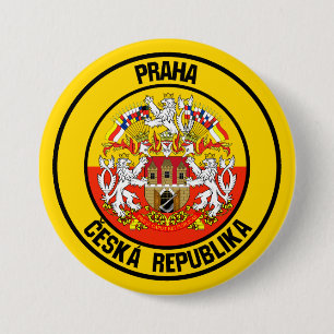 Badge Rond 7,6 Cm Emblème du rond de Prague