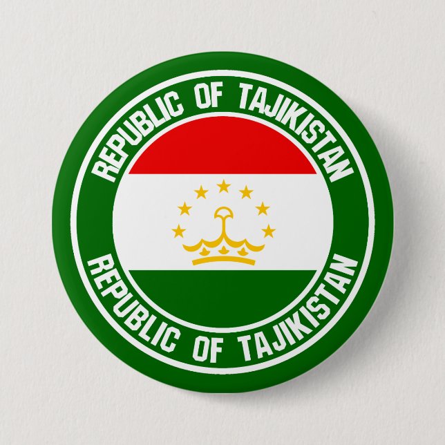 Badge Rond 7,6 Cm Emblème du tour du Tadjikistan (Devant)