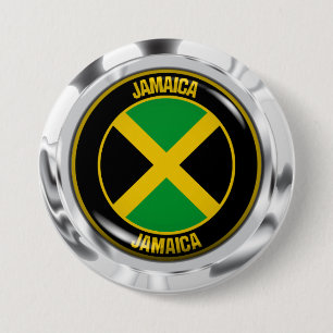 Badge Rond 7,6 Cm Emblème Jamaique