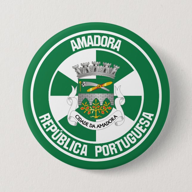 Badge Rond 7,6 Cm Emblème rond Amadora (Devant)